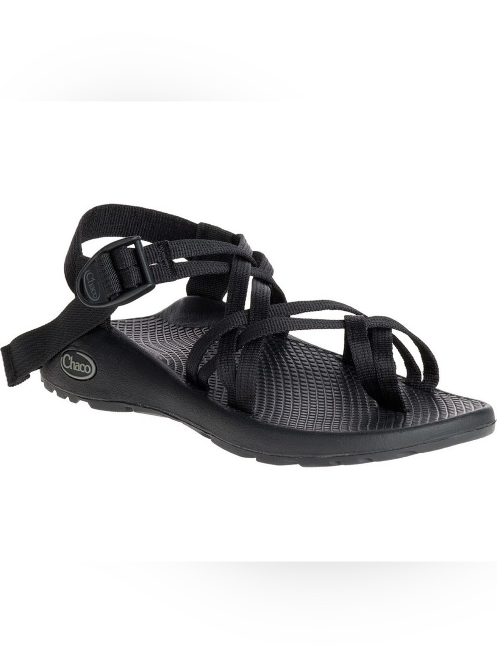 Chaco ZX/2 black strappy sandals outdoor performance size 7W wide adjustable